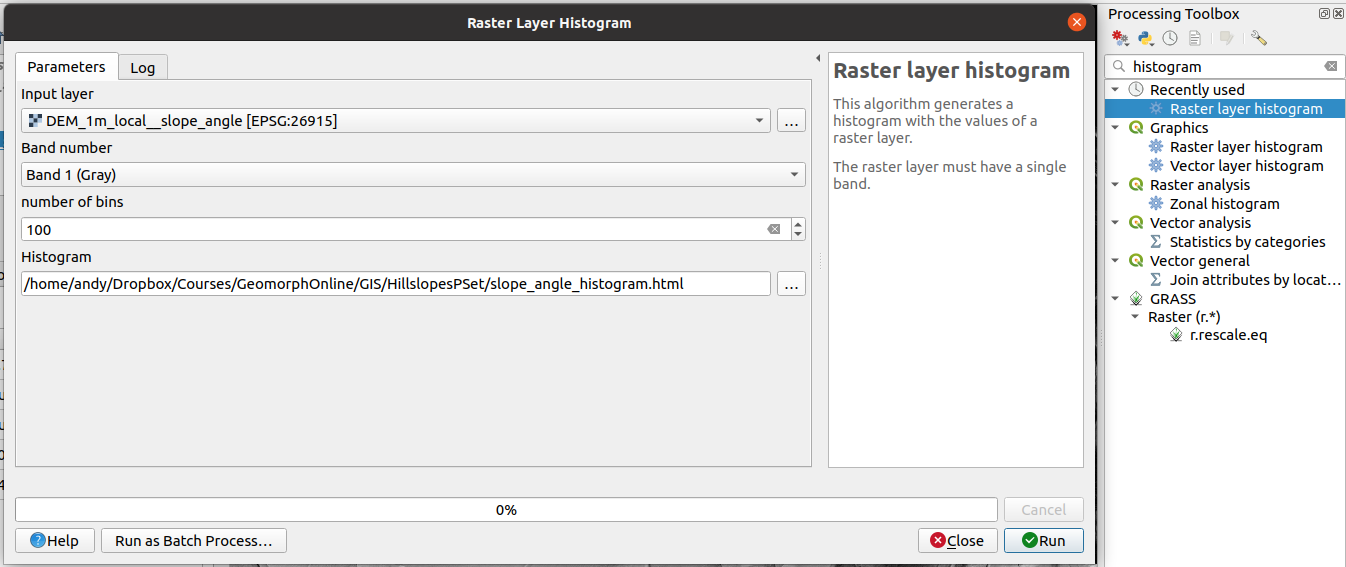 Histogram tool