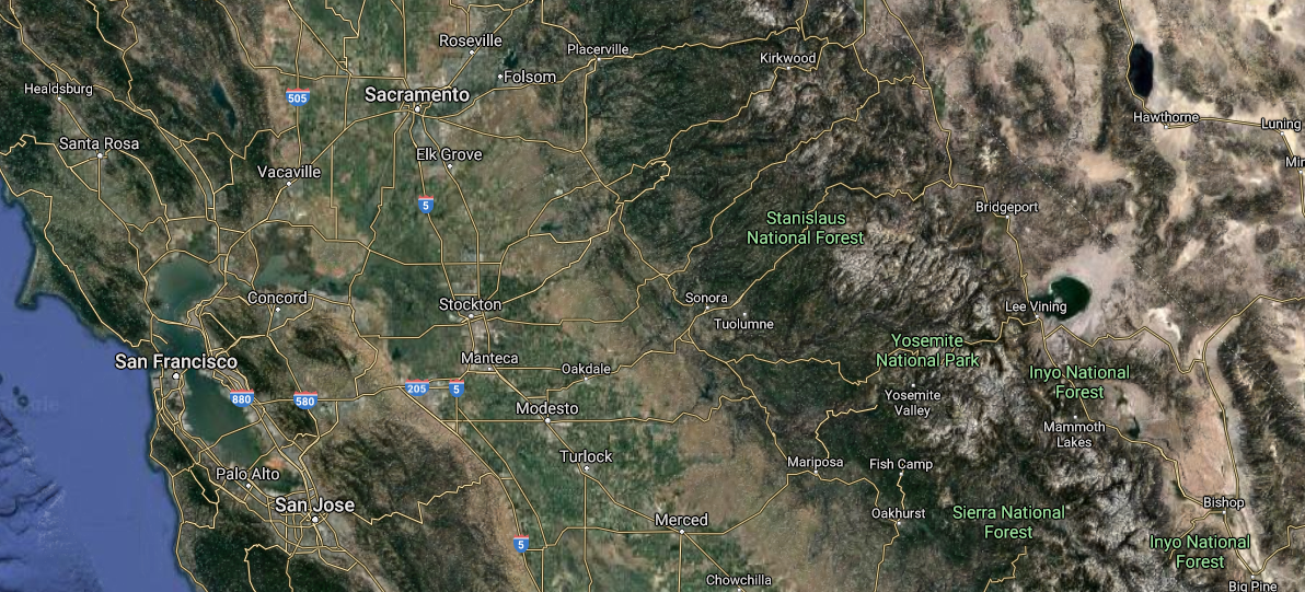 Orographic precipitation across the Sierra Nevada